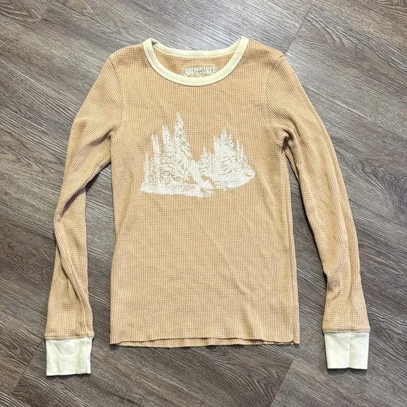 American Eagle Outfitters Tan Waffle Knit - Picture 1 of 4